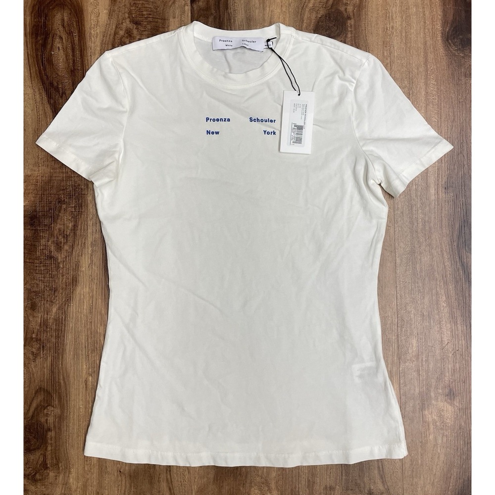 Proenza Schouler New York White Label Women's Solid Stretch Jersey T Shirt Sz S